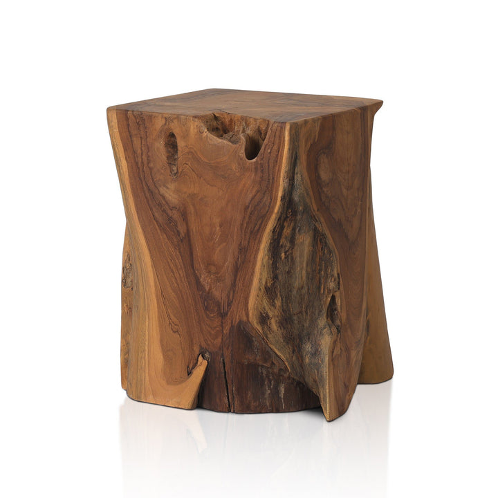 Four Hands - Teak Square Stool - 227026-003 | American Home Furniture