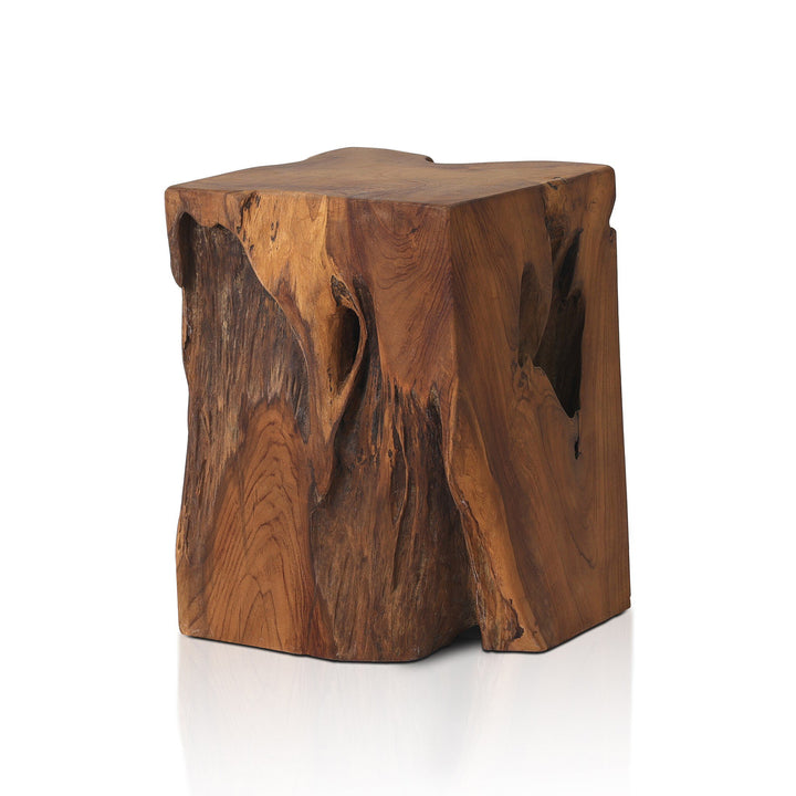 Four Hands - Teak Square Stool - 227026-003 | American Home Furniture