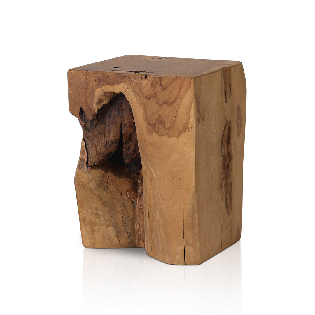 Four Hands - Teak Square Stool - 227026-003 | American Home Furniture