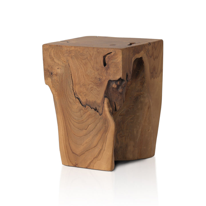 Four Hands - Teak Square Stool - 227026-003 | American Home Furniture
