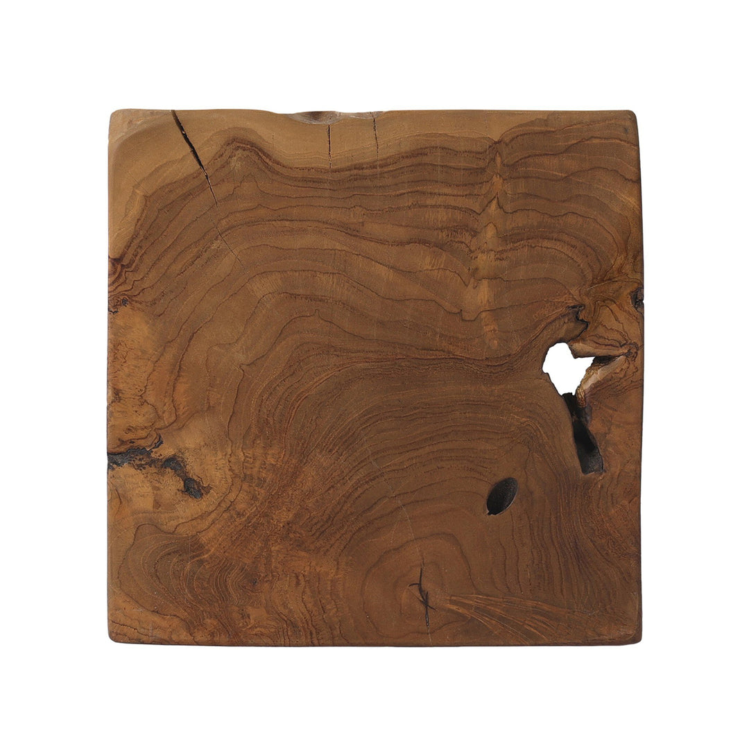 Four Hands - Teak Square Stool - 227026-003 | American Home Furniture