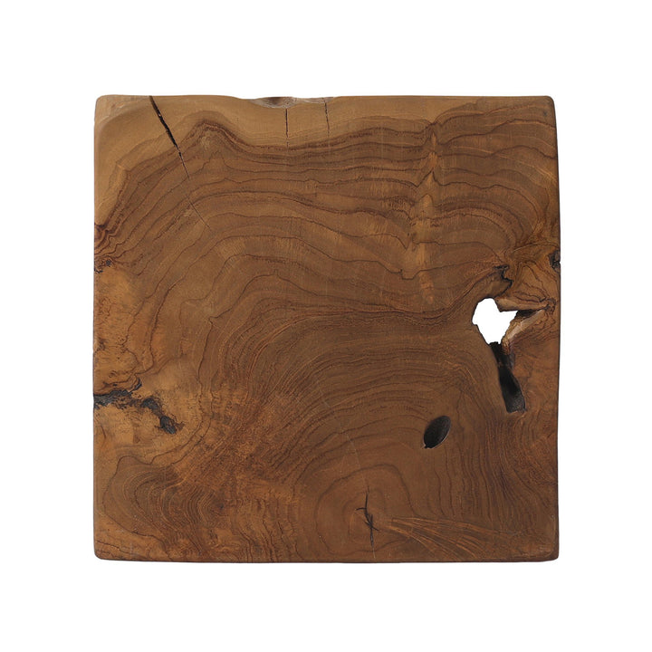 Four Hands - Teak Square Stool - 227026-003 | American Home Furniture