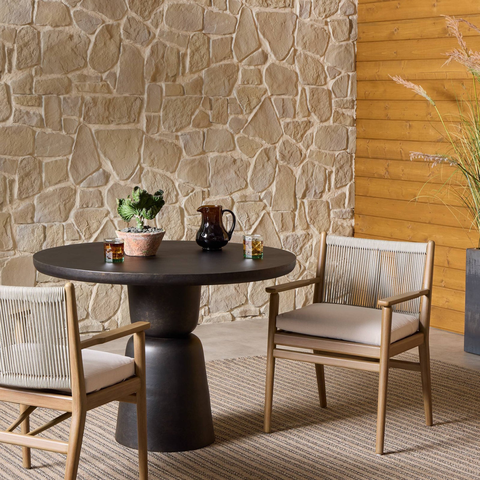Four Hands - Rosen Outdoor Dining Armchair - 227362-001 | American Home Furniture