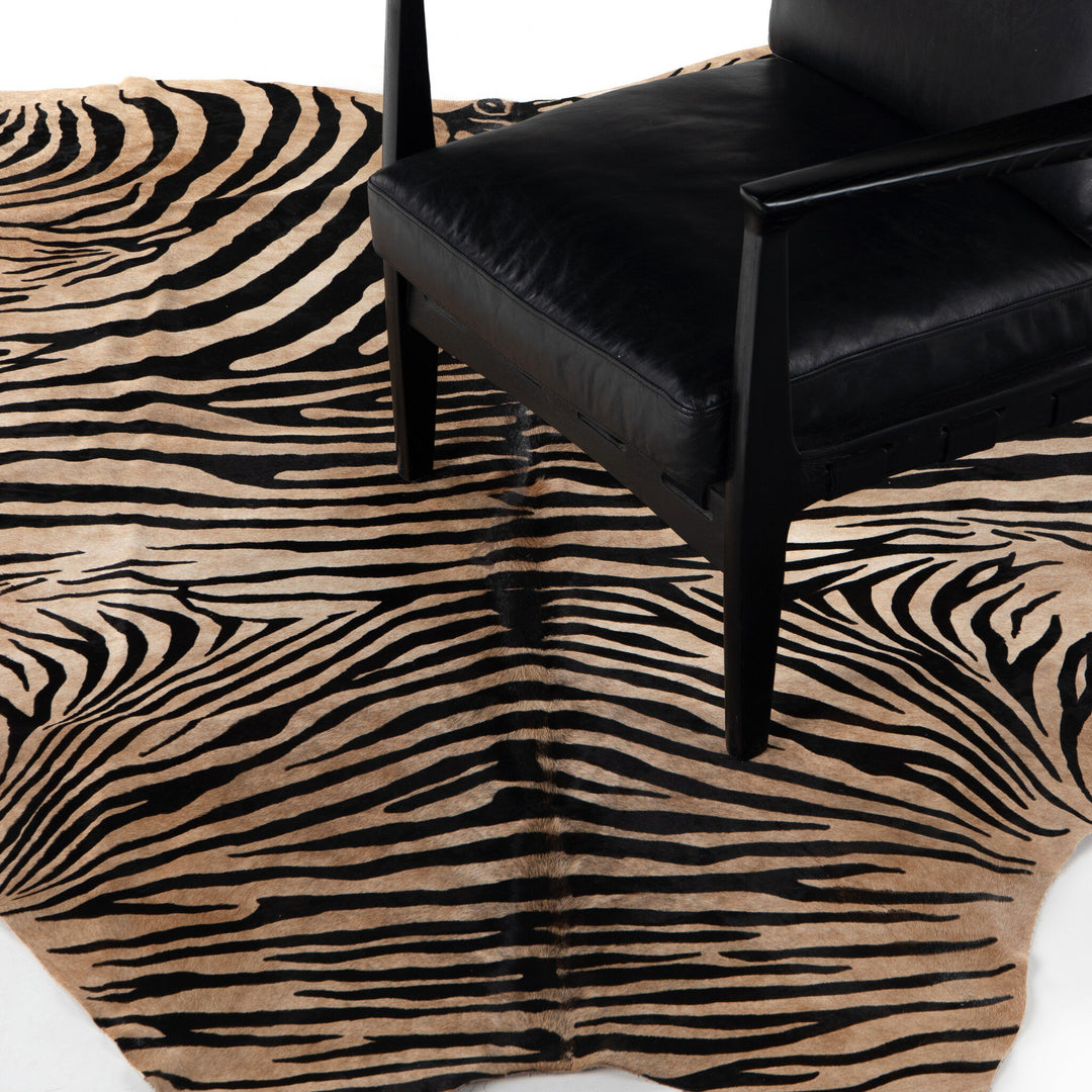 Four Hands - Zebra Printed Hide Rug - 227549-001 | American Home Furniture