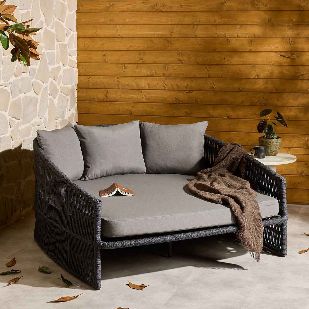 Four Hands - Porto Outdoor Day Bed - 227910-002 | American Home Furniture