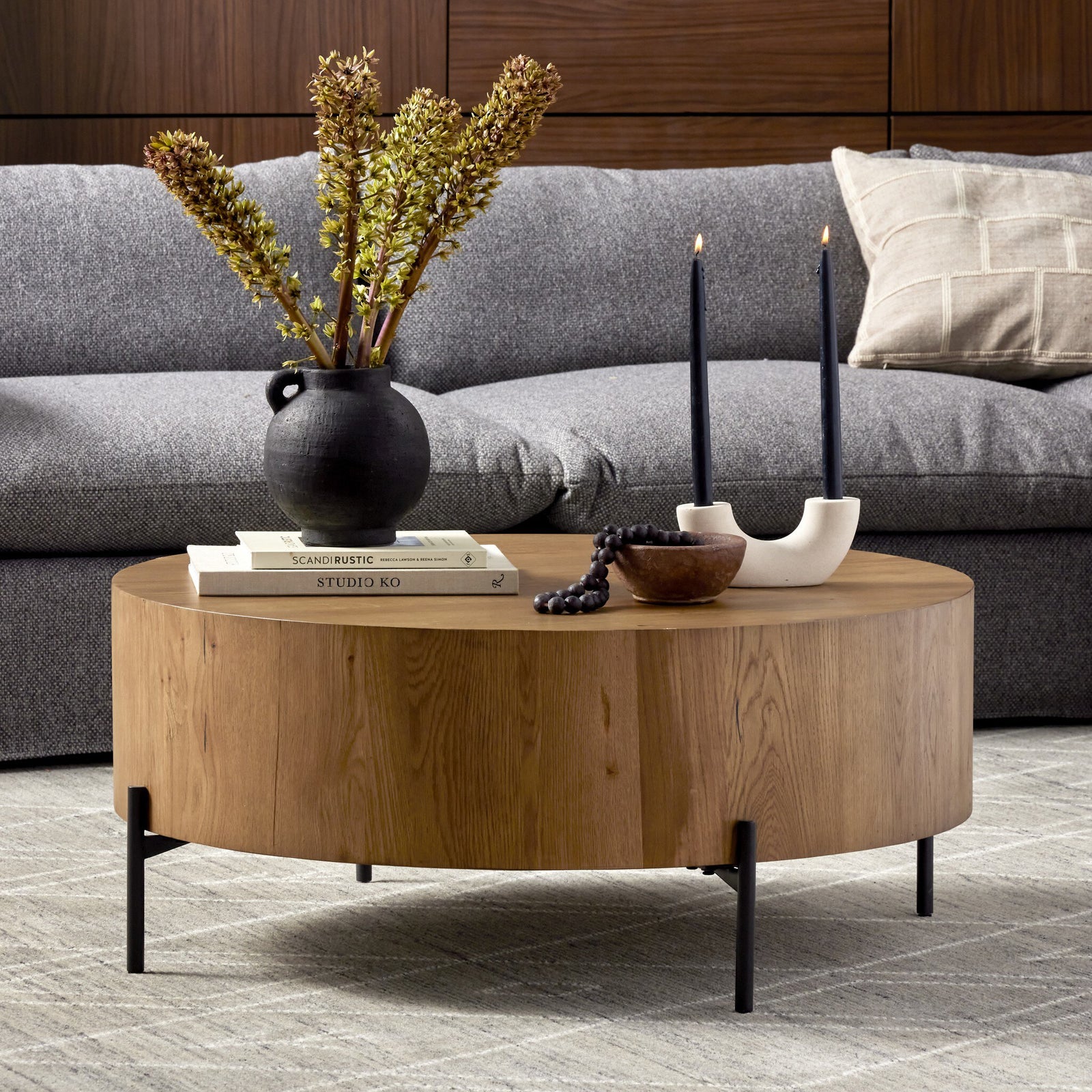 Four Hands - Eaton Drum Coffee Table - 228346-002 | American Home Furniture