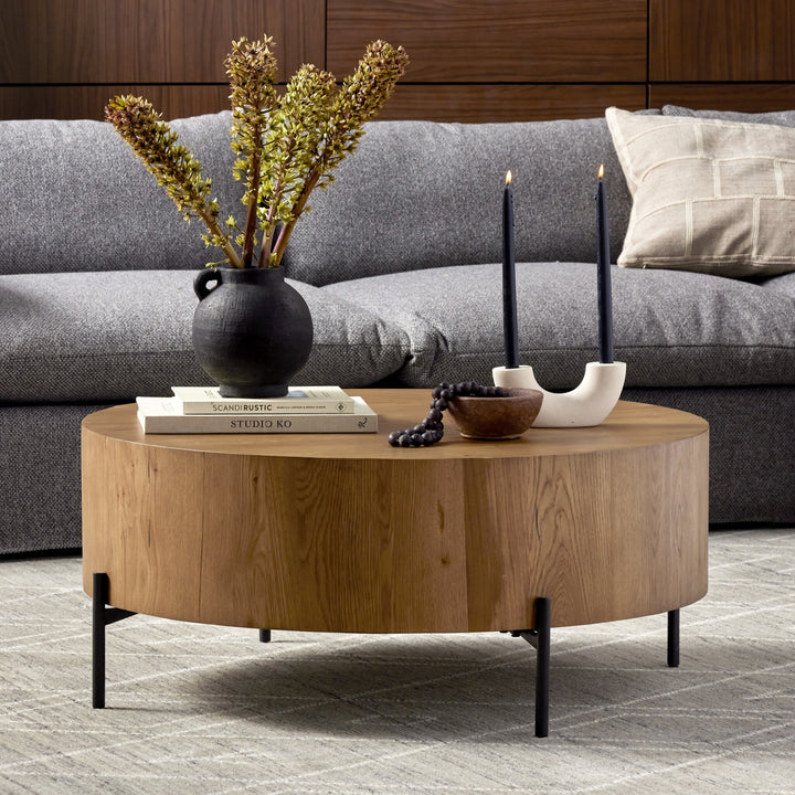 Four Hands - Eaton Drum Coffee Table - 228346-002 | American Home Furniture