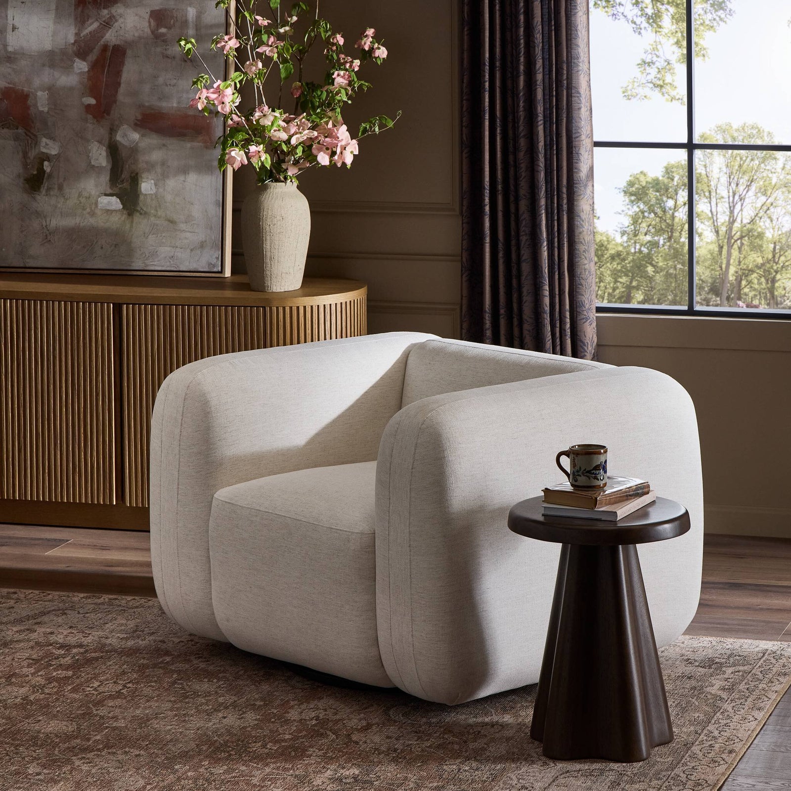 Four Hands - Nara Swivel Chair - 229074-005 | American Home Furniture