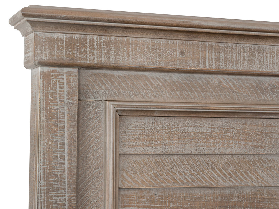 Lancaster Dovetail Grey Queen Shutter Panel Bed - B4352-55