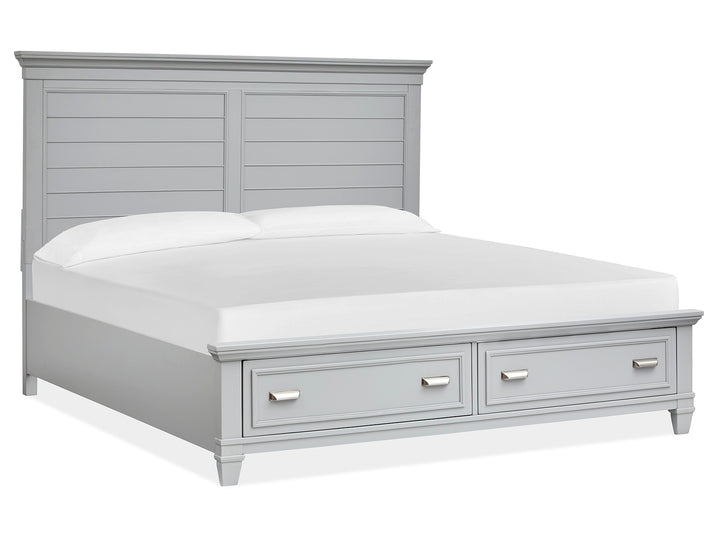 Charleston Harbor Gray King Grey Panel Storage Bed - B5611-65GY