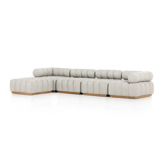 Four Hands - Roma Outdoor 4Pc Sectional w/ Ottoman - 230027-001 | American Home Furniture
