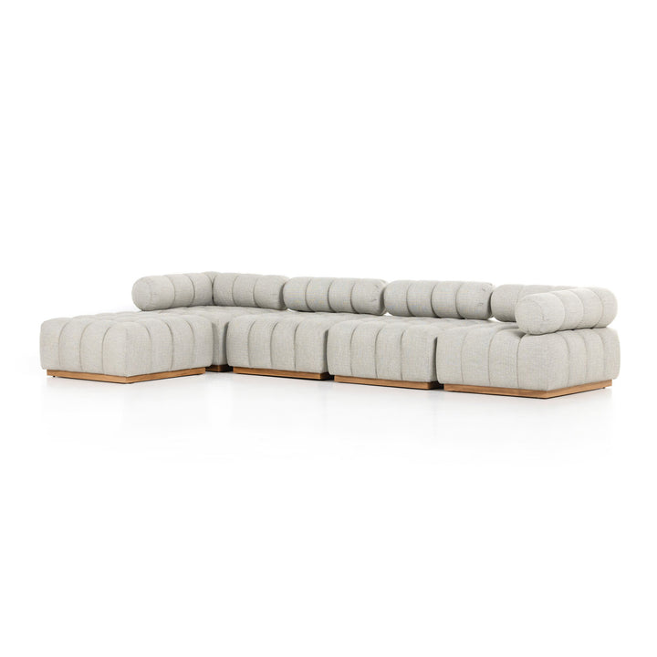Four Hands - Roma Outdoor 4Pc Sectional w/ Ottoman - 230027-001 | American Home Furniture