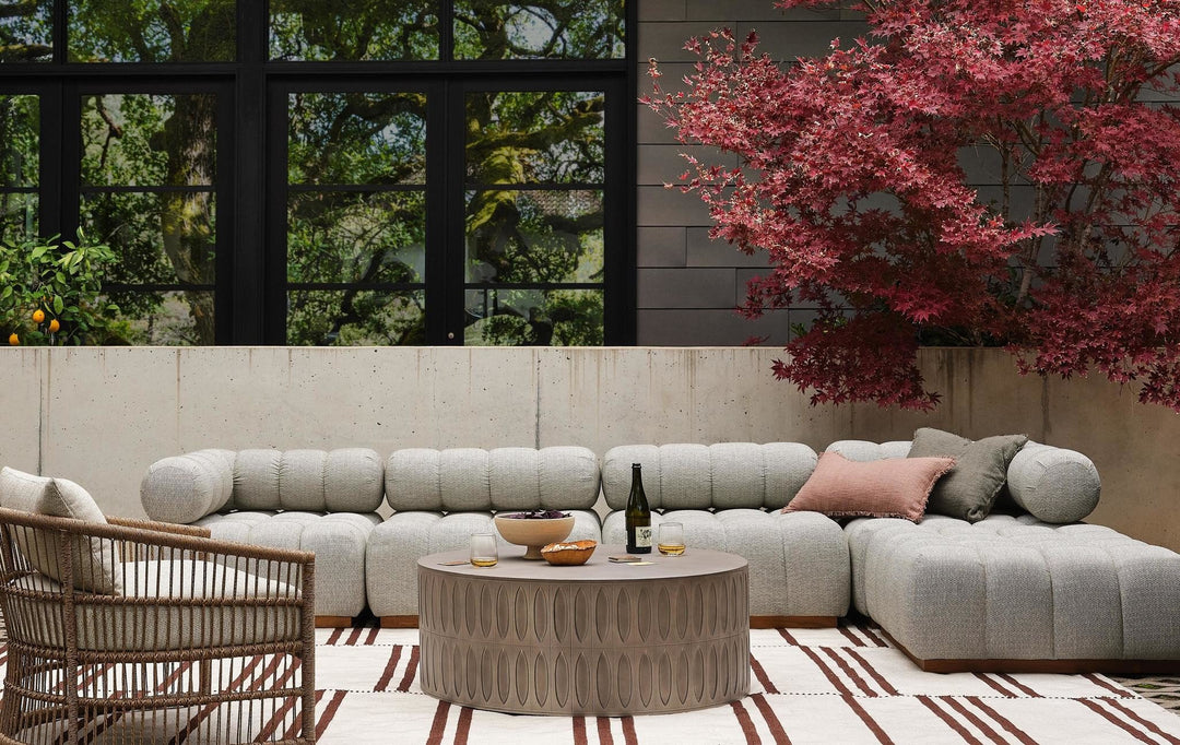 Four Hands - Roma Outdoor 4Pc Sectional w/ Ottoman - 230027-001 | American Home Furniture