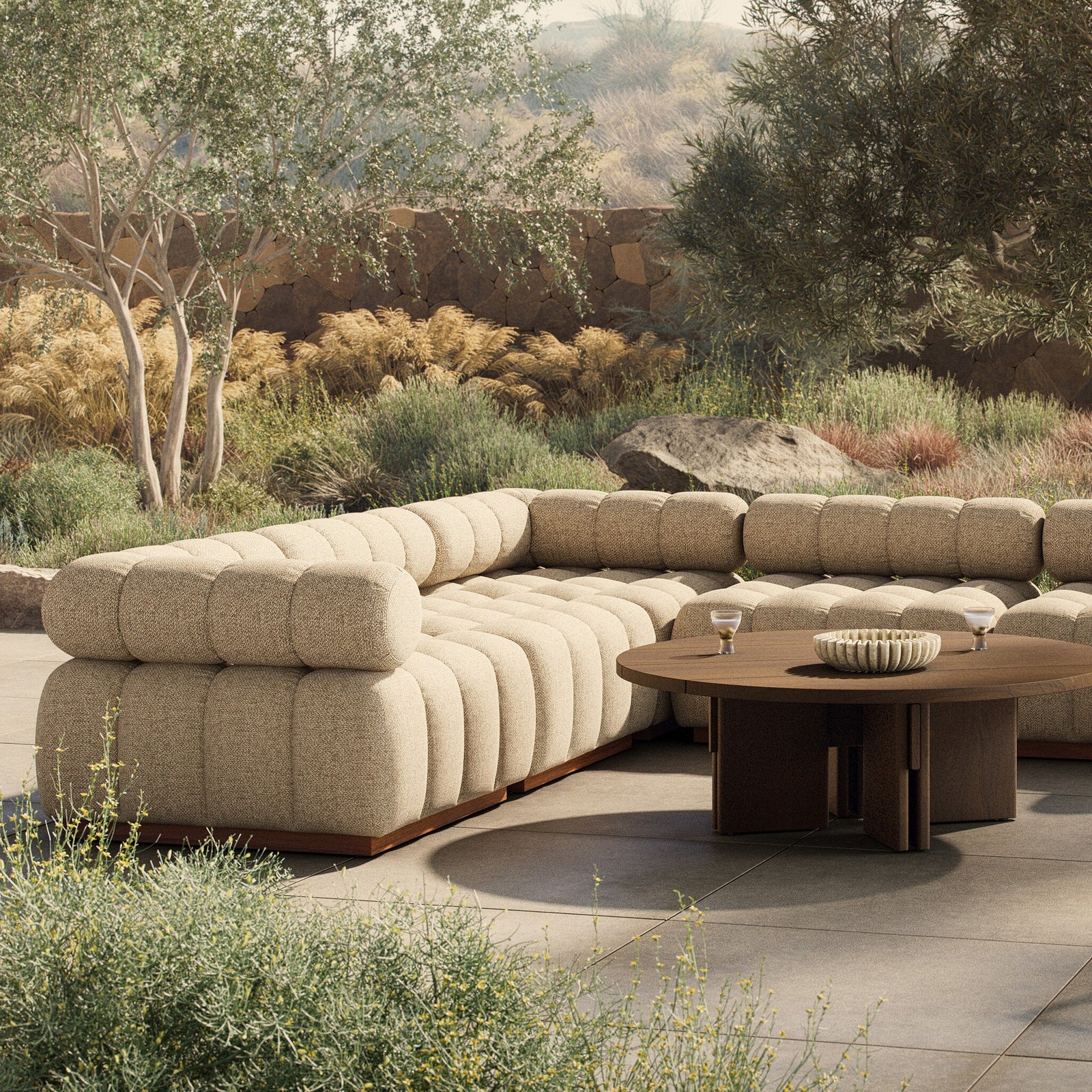 Four Hands - Roma Outdoor 5Pc Sectional - 230028-006 | American Home Furniture