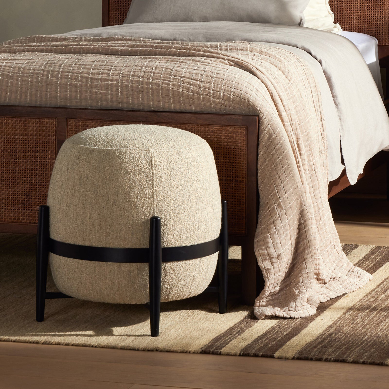Four Hands - Sia Ottoman - 230100-001 | American Home Furniture