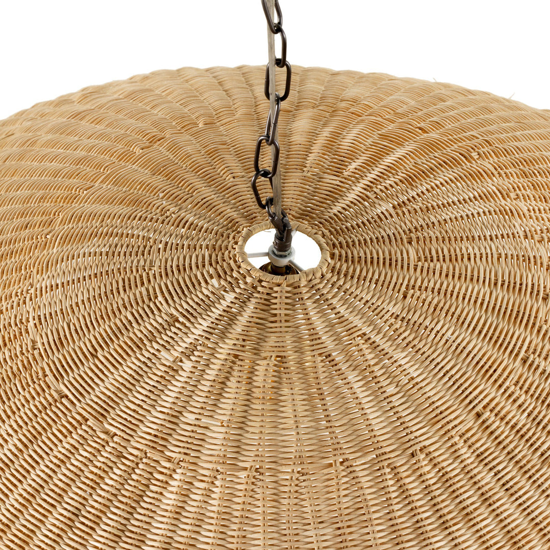 Four Hands - Overscale Woven Rattan Pendant - 230938-001 | American Home Furniture