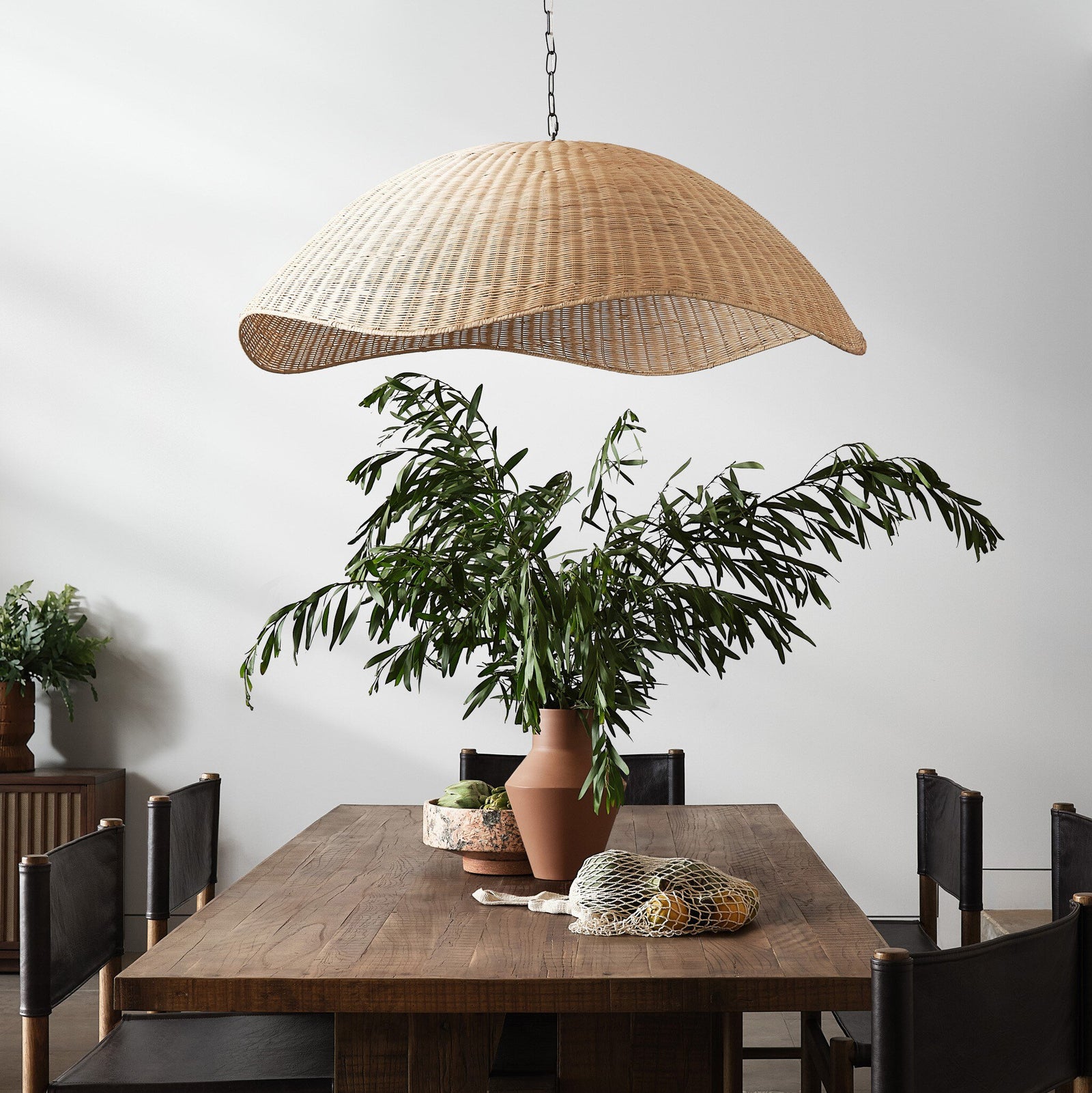 Four Hands - Overscale Woven Rattan Pendant - 230938-001 | American Home Furniture