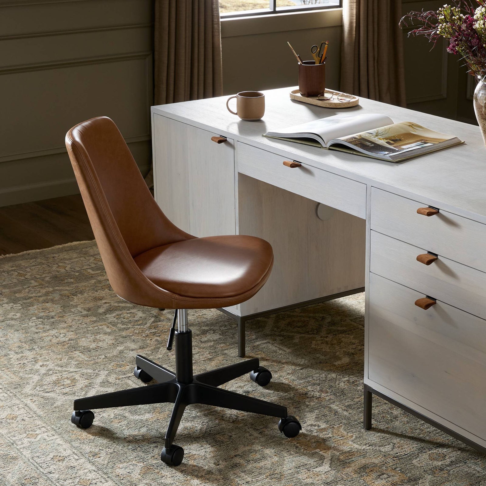 Four Hands - Lyka Desk Chair - 231804-001 | American Home Furniture