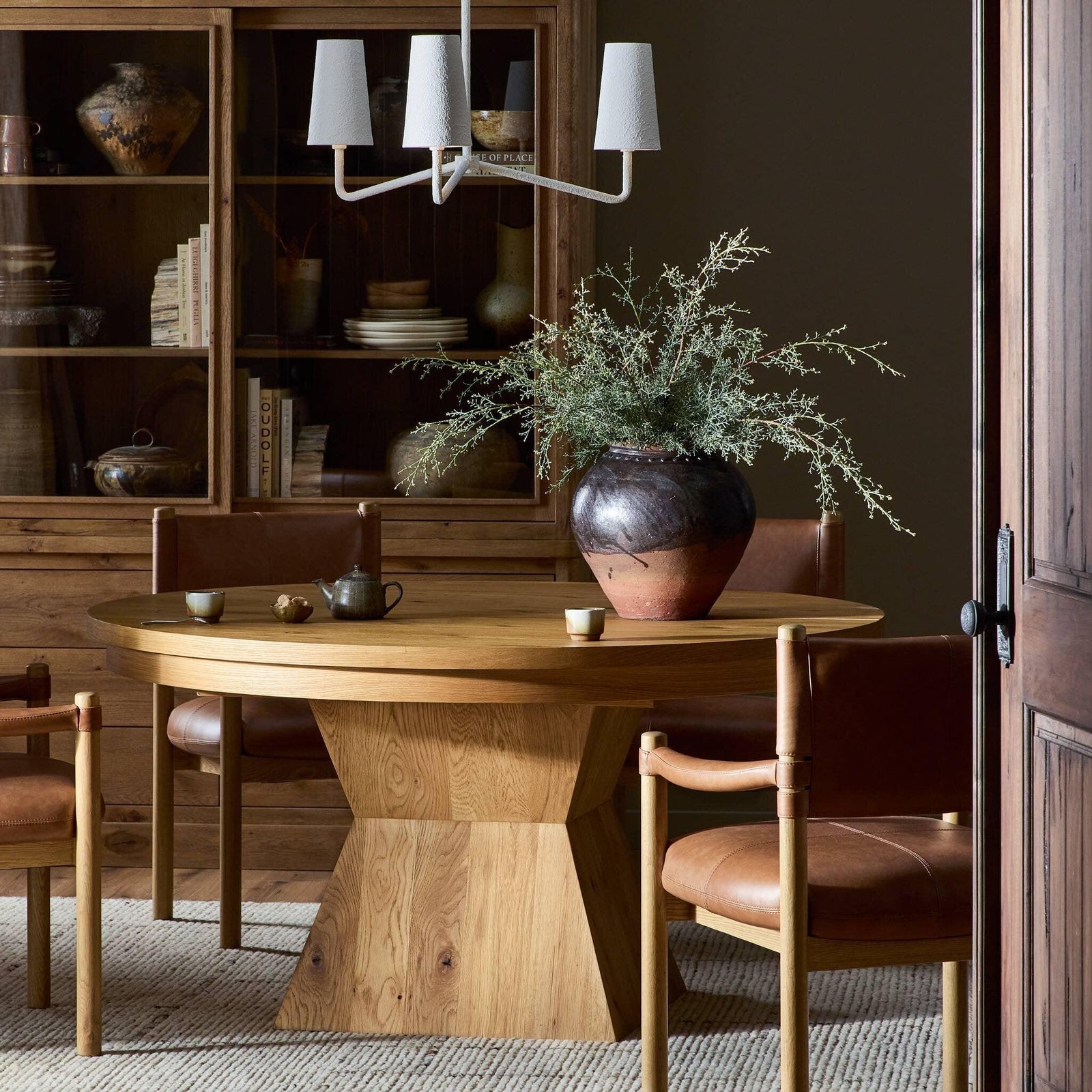 Four Hands Leif Round Extension Dining Table 60" DINING TABLES