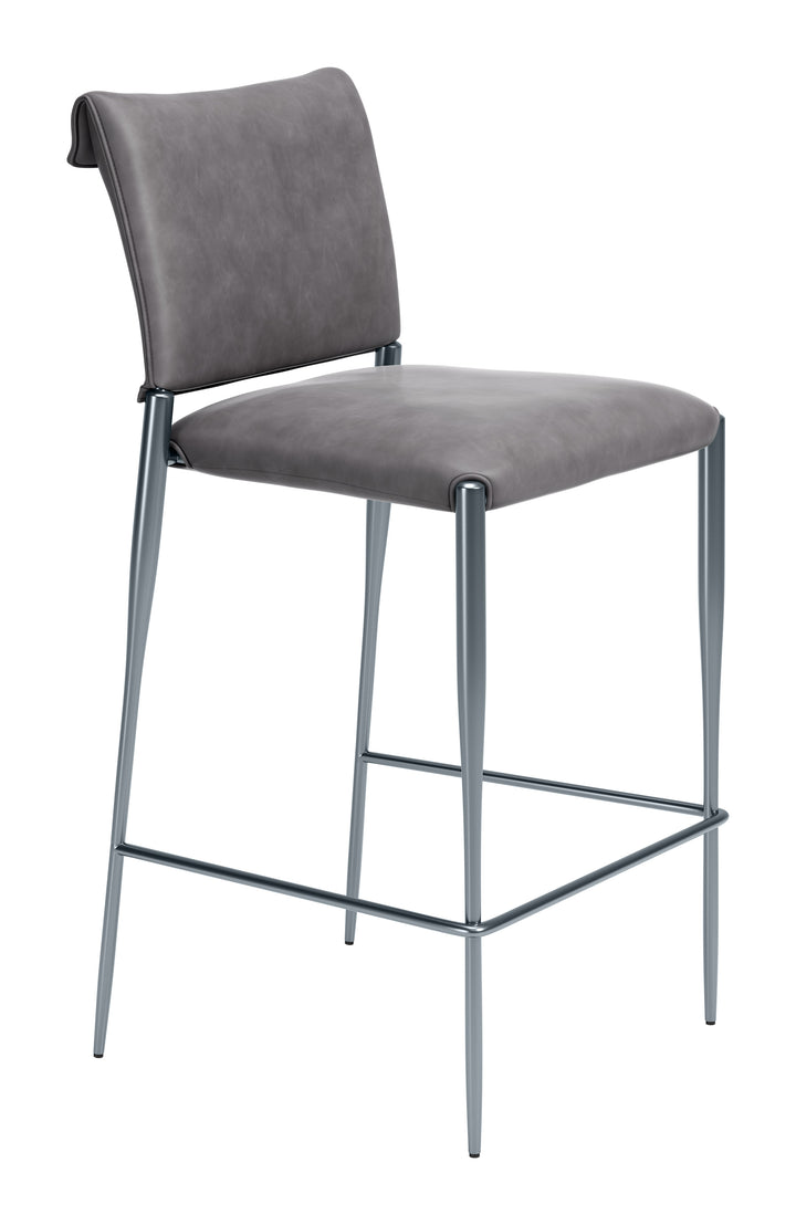 Freesia Barstool (Set of 2) Charcoal Gray