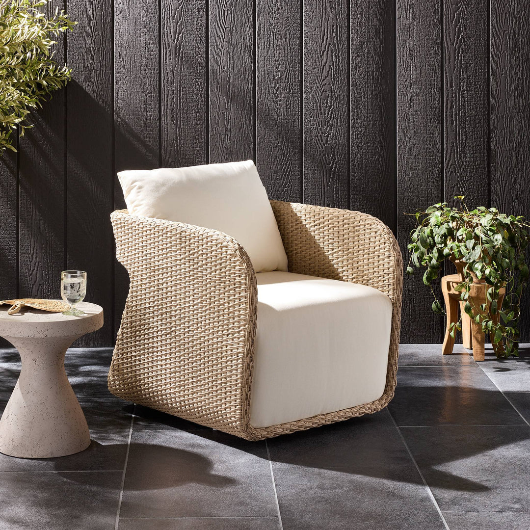 Four Hands - Geneva Outdoor Swivel Chair - 233645-009 | American Home Furniture