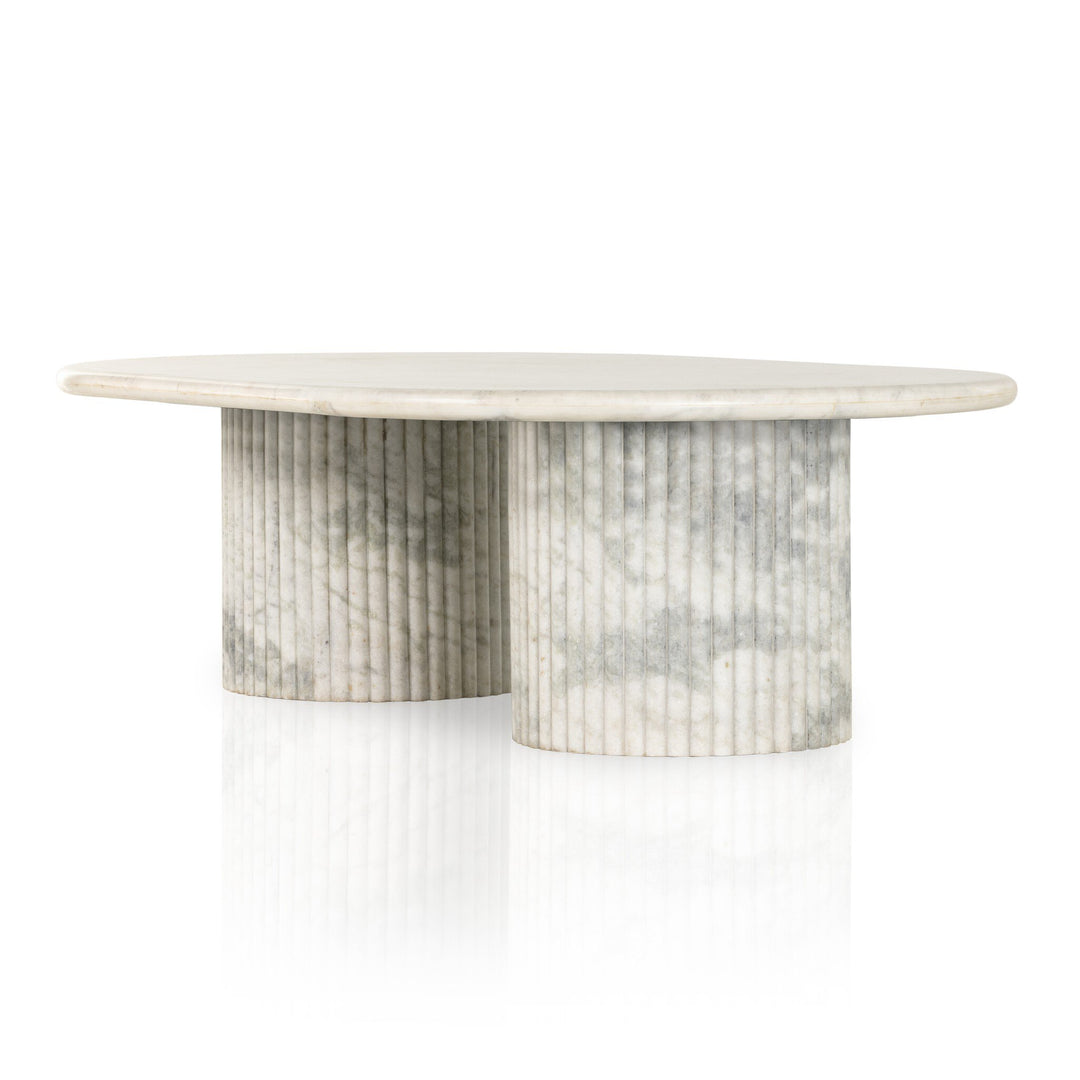 Polished White Marble w/ Sealant