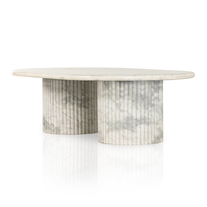 Polished White Marble w/ Sealant