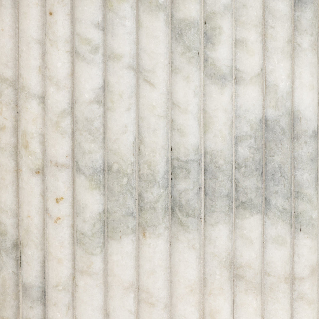 Polished White Marble w/ Sealant