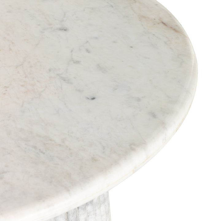 Polished White Marble w/ Sealant