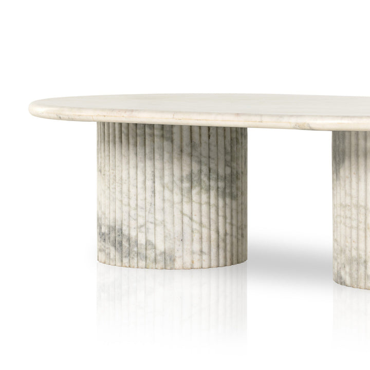 Polished White Marble w/ Sealant