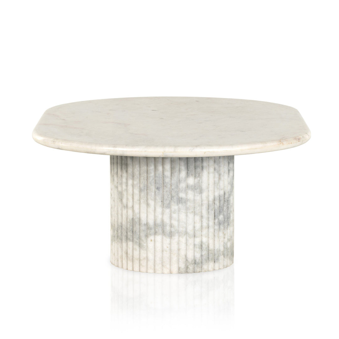 Polished White Marble w/ Sealant