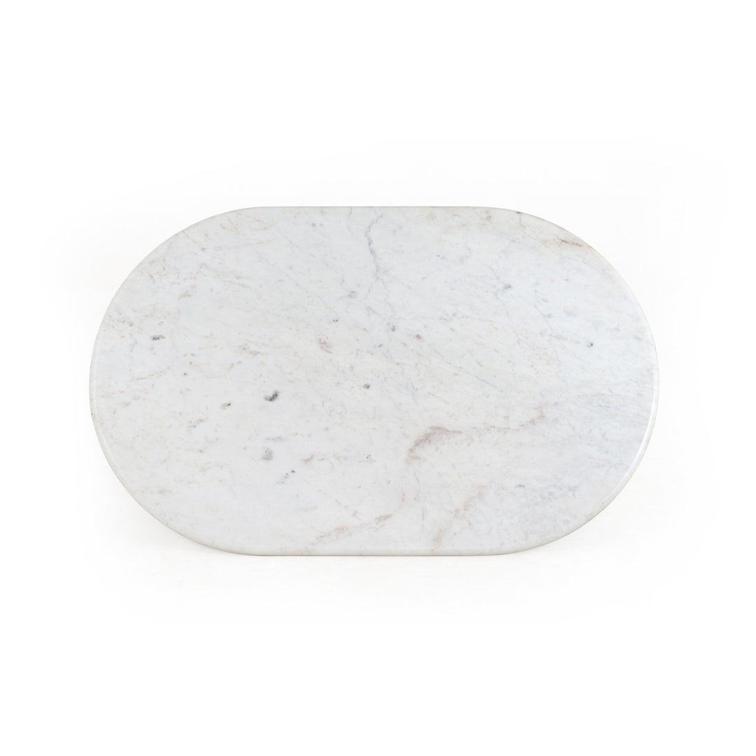 Polished White Marble w/ Sealant