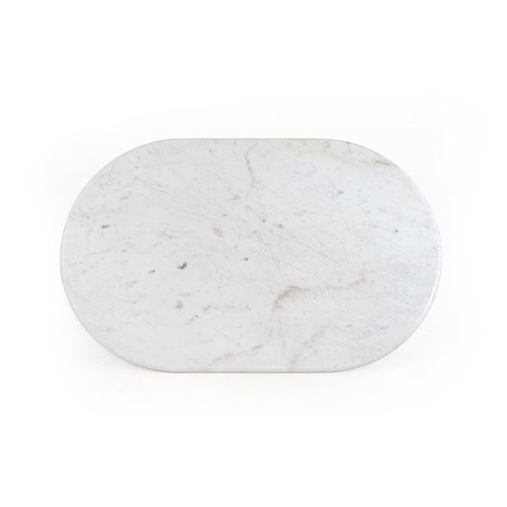 Polished White Marble w/ Sealant