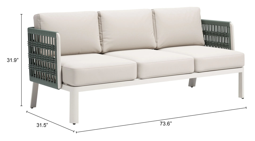 Bridgehampton Sofa White - AmericanHomeFurniture