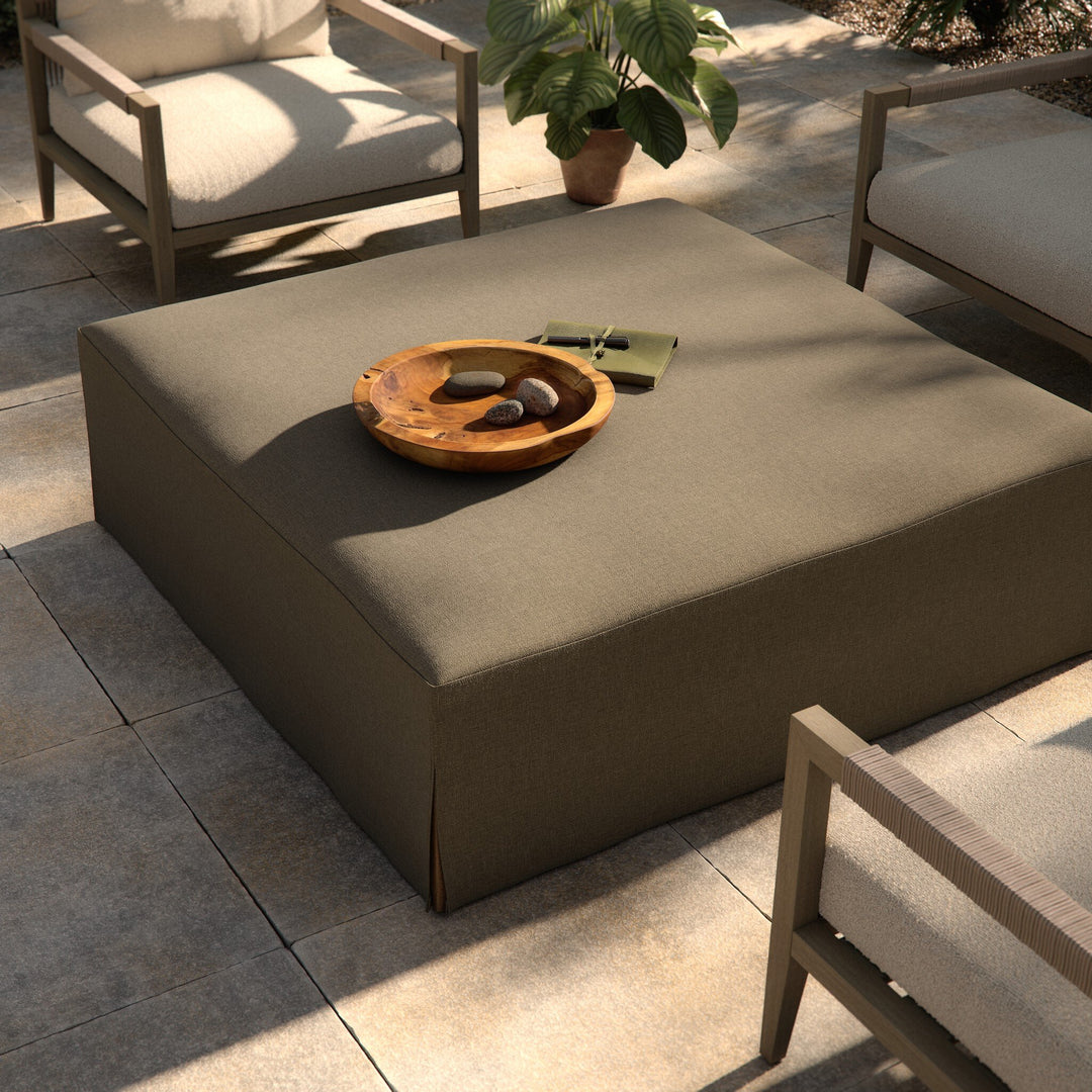 Four Hands - Laskin Outdoor Ottoman - 235157-004 | American Home Furniture