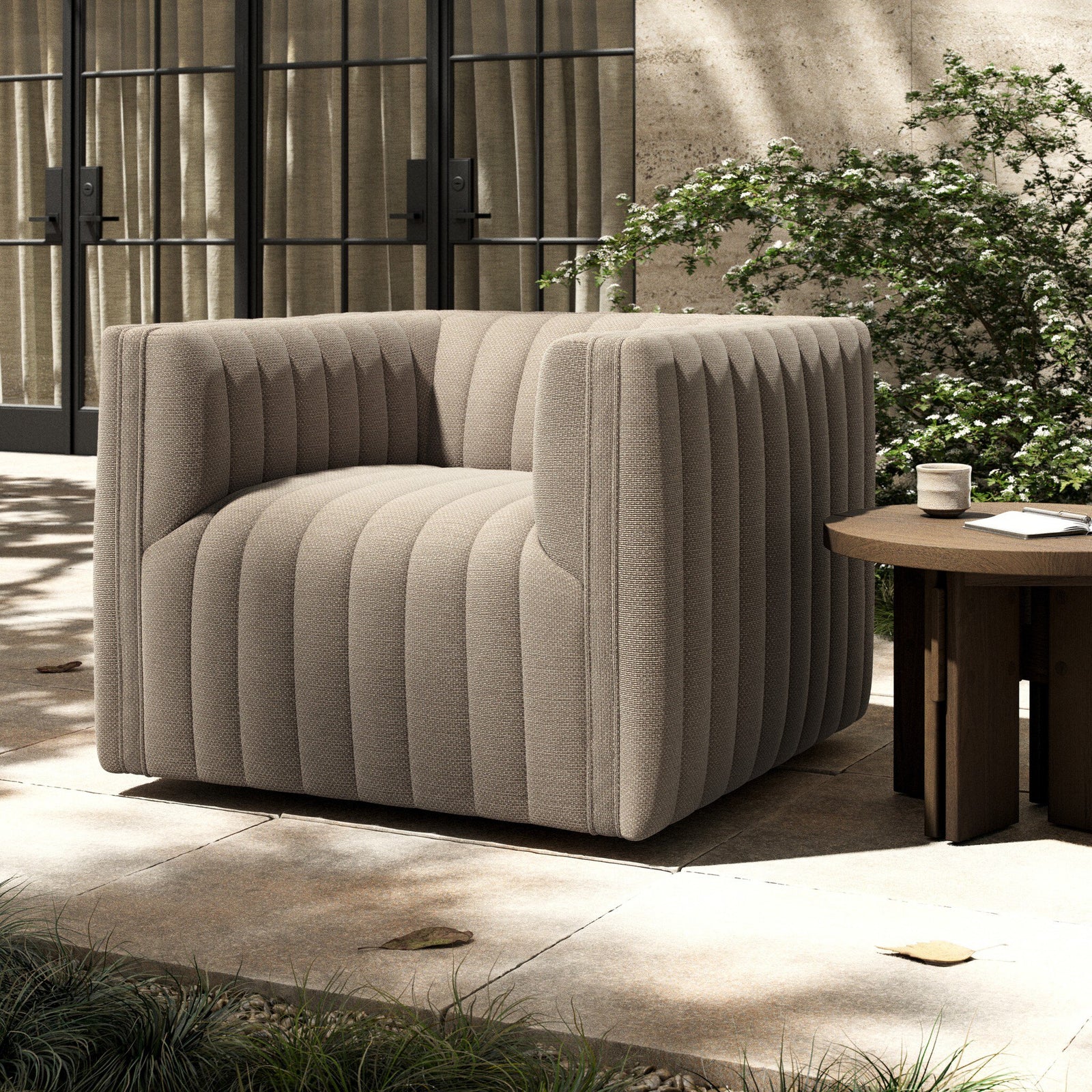 Four Hands - Augustine Outdoor Swivel Chair - 235934-002 | American Home Furniture
