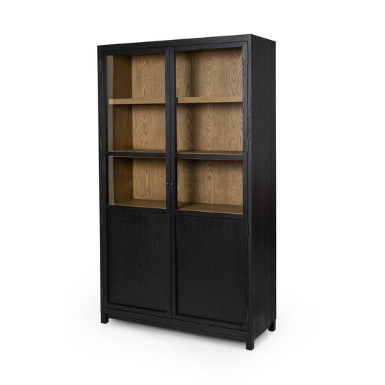 Four Hands - Millie Panel and Glass Door Cabinet - 235949-001 | American Home Furniture