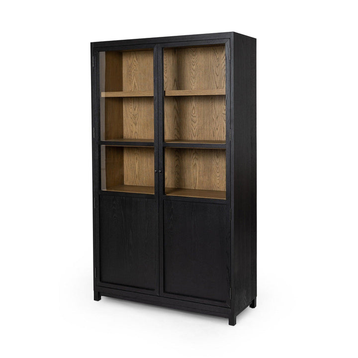 Millie Panel and Glass Door Cabinet - AmericanHomeFurniture
