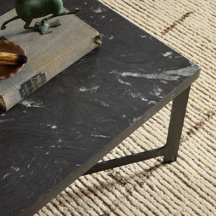 Four Hands - Hammered Iron Coffee Table - 236010-001 | American Home Furniture