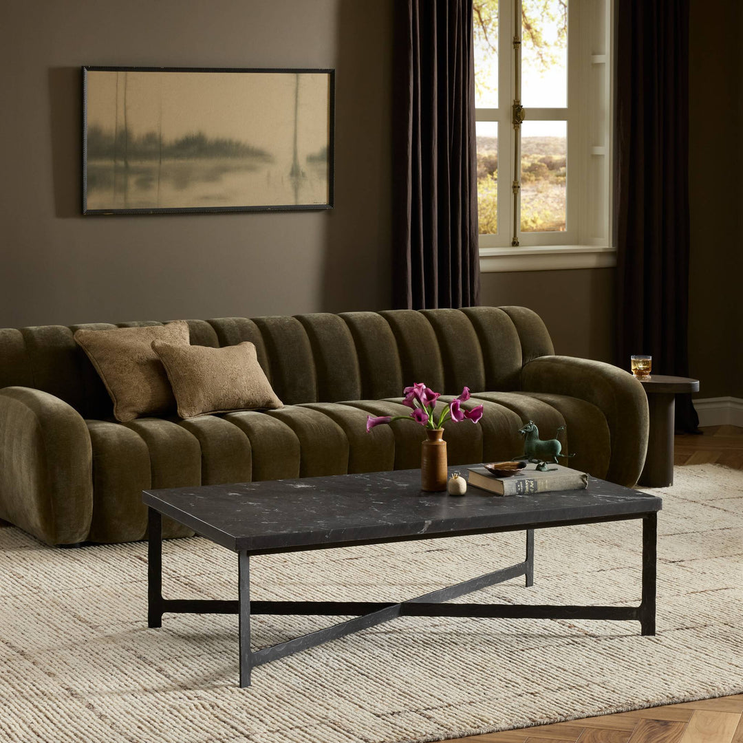 Four Hands - Hammered Iron Coffee Table - 236010-001 | American Home Furniture