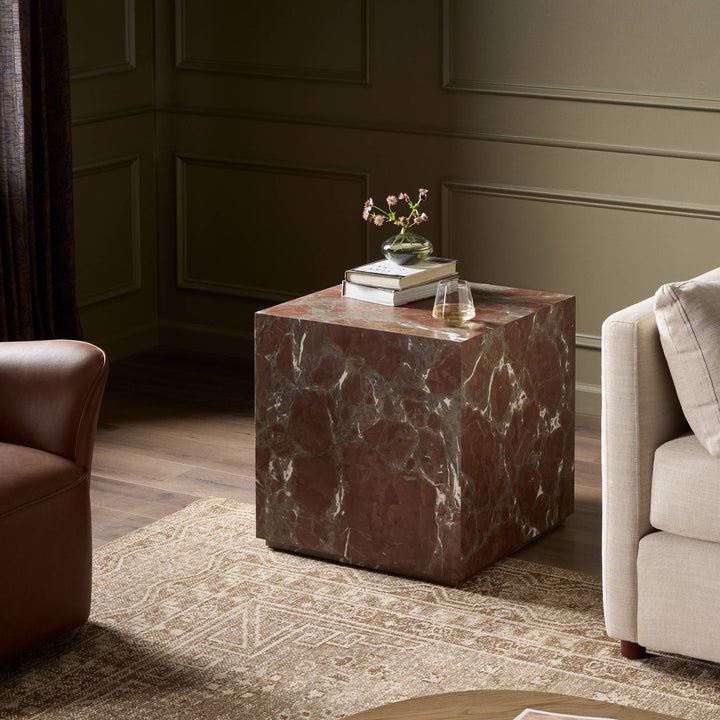 Four Hands - Modern Marble Plinth End Table - 236045-006 | American Home Furniture