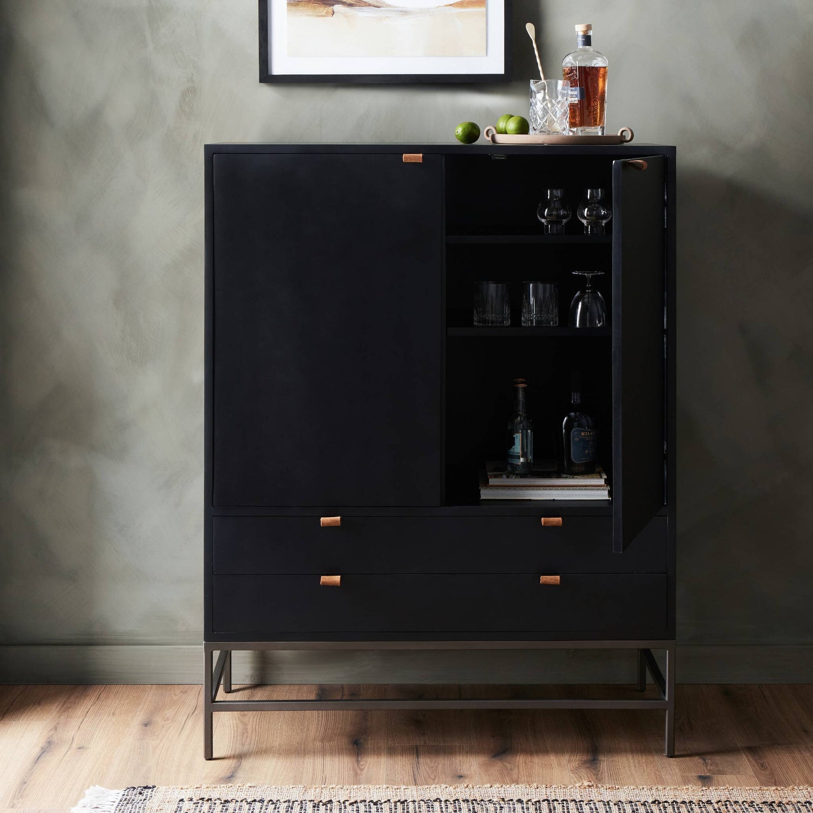 Four Hands - Trey Bar Cabinet - 236606-002 | American Home Furniture
