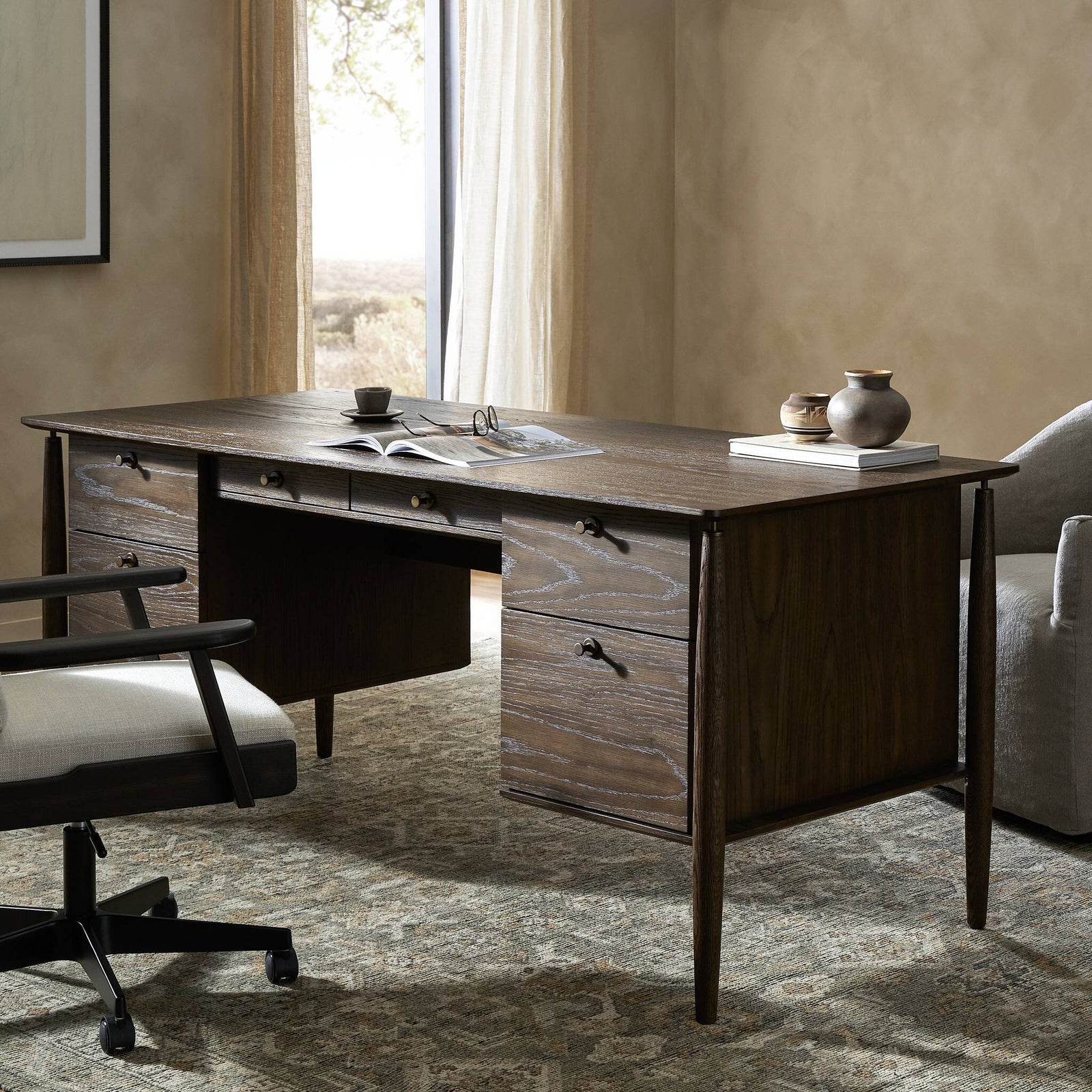 Four Hands - Markia Executive Desk - 236894-001 | American Home Furniture