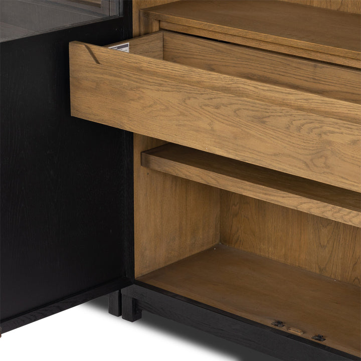 Four Hands - Millie Panel and Glass Door Double Cabinet - 237536-001 | American Home Furniture