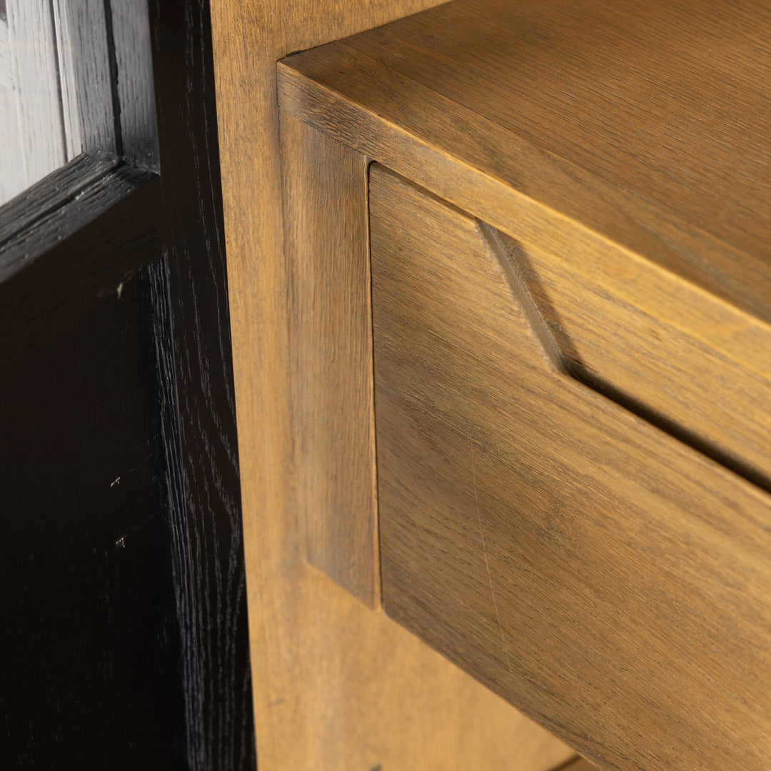 Four Hands - Millie Panel and Glass Door Double Cabinet - 237536-001 | American Home Furniture