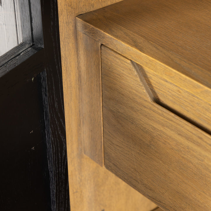 Four Hands - Millie Panel and Glass Door Double Cabinet - 237536-001 | American Home Furniture