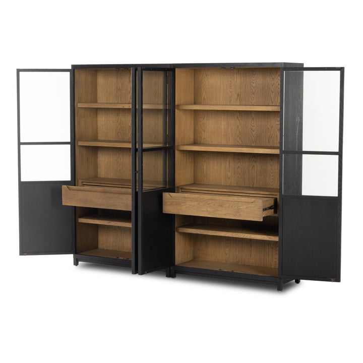Four Hands - Millie Panel and Glass Door Double Cabinet - 237536-001 | American Home Furniture