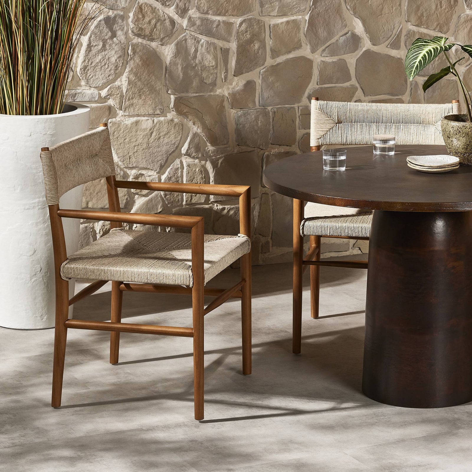 Four Hands - Lomas Outdoor Dining Armchair - 237629-001 | American Home Furniture