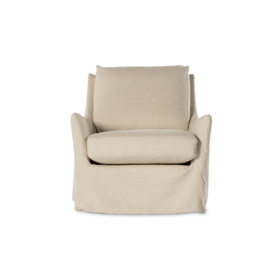 Four Hands - Monette Slipcover Swivel Chair - 238679-004 | American Home Furniture