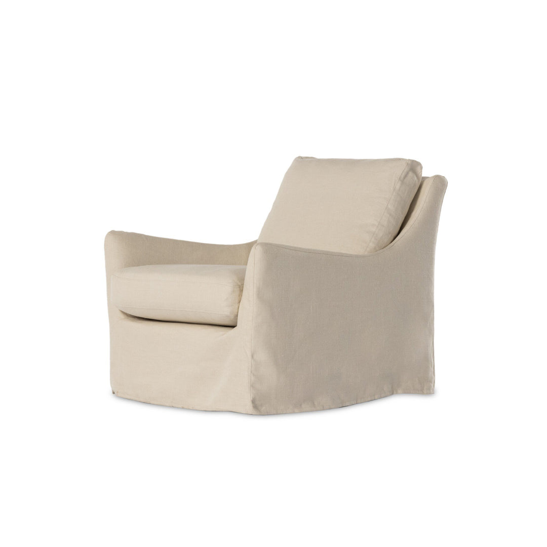Four Hands - Monette Slipcover Swivel Chair - 238679-004 | American Home Furniture